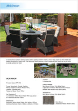 PRE-ORDER McKINNON - 7 Piece Outdoor Wicker Recliner Dining Set with Lazy Susan - Furniture Star Direct