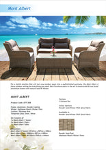 PRE-ORDER MONT ALBERT - Elegant 4 Seater Wicker Rectangle Coffee Table Lounge Set - Furniture Star Direct