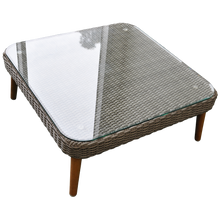 MITCHAM - Outdoor Wicker Timber Square Coffee Table - Furniture Star Direct