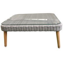 MITCHAM - Outdoor Wicker Timber Square Coffee Table - Furniture Star Direct