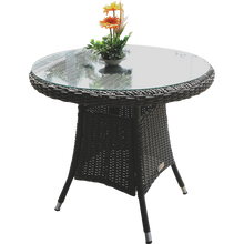 PRE-ORDER NIDDRIE - Outdoor Wicker 80cm Round Coffee Table - Furniture Star Direct