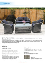 PRE-ORDER PRESTON - Lovely 4 Seater Balcony Patio Wicker Lounge Set - Furniture Star Direct