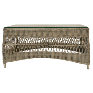 PRE-ORDER PRESTON - Outdoor Wicker Rectangle Coffee Table - Furniture Star Direct