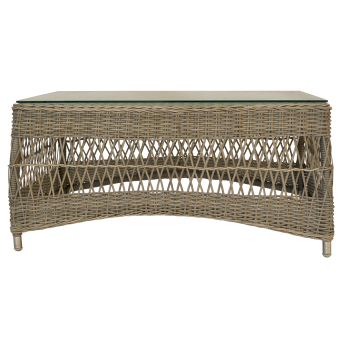 PRE-ORDER PRESTON - Outdoor Wicker Rectangle Coffee Table - Furniture Star Direct