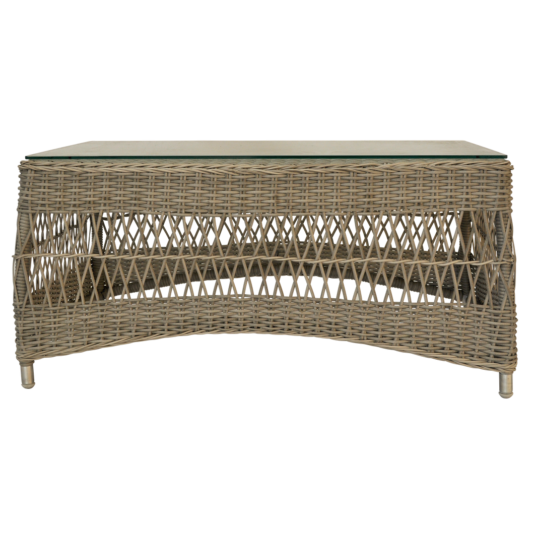 PRE-ORDER PRESTON - Outdoor Wicker Rectangle Coffee Table - Furniture Star Direct
