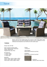 PRE ORDER TOORAK - Quality 4 Seater Outdoor Wicker Coffee Lounge Set - Furniture Star Direct