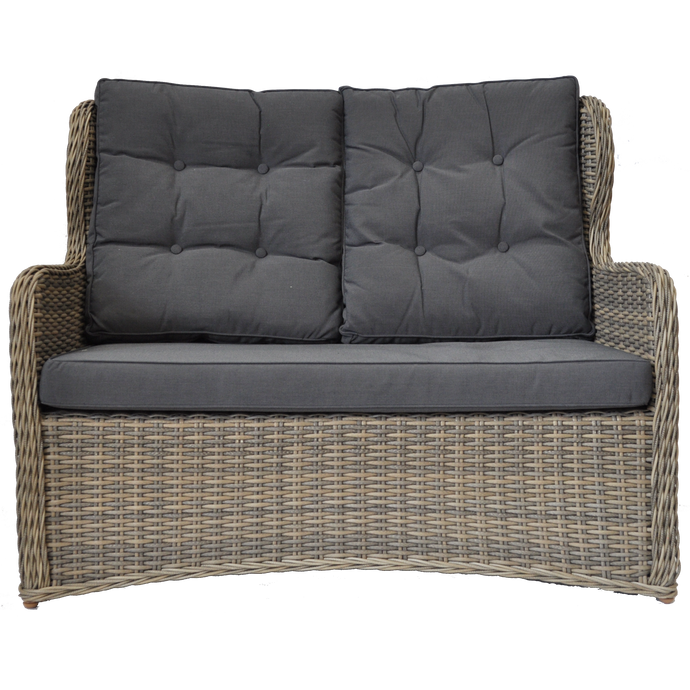 PRE-ORDER TOORAK - Outdoor Wicker Double Seater Sofa - Furniture Star Direct
