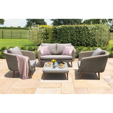 PRE-ORDER VERMONT - Glamorous 4 Seater Outdoor Timber Wicker Lounge Set - Furniture Star Direct