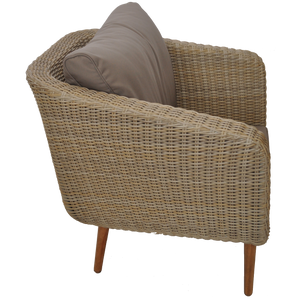 PRE-ORDER VERMONT - Glamorous 4 Seater Outdoor Timber Wicker Lounge Set - Furniture Star Direct