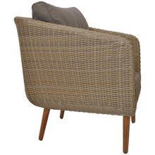 PRE-ORDER VERMONT - Outdoor Wicker Timber Single Sofa - Furniture Star Direct