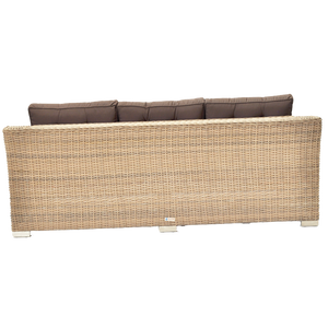 BEAUMARIS - 3 Seat Luxury Outdoor Wicker Wide Armrest Sofa - Furniture Star Direct