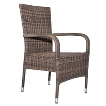 DONVALE - 5 Piece Balcony Patio Round Table and Stacking Chair Set - Furniture Star Direct